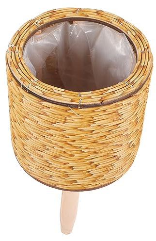 YARNOW Jardinière Tressée Panier à Plantes Tissé Support Pour Pots De Fleurs Intérieur Étagère Pour Plantes Bois Succulentes