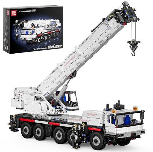 Mould King 17075 Technik Ferngesteuert Kran LKW Bausteine Spielzeug LTM 1110 Schwerlastkran Kranwagen Klemmbausteine mit Motoren Für Erwachsene Ab 14 Jahren (3248 Teile)