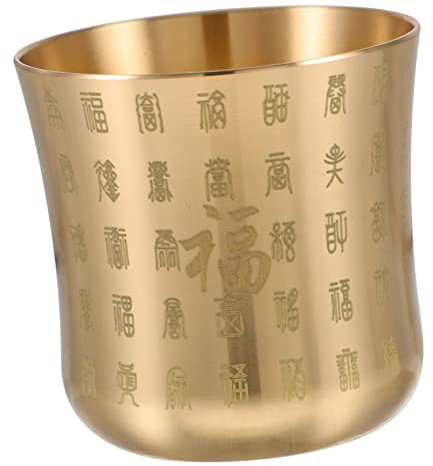 Ipetboom Tazza da Tè Vintage Rame Intagliato Coppa Decorativa e Occasione per Regali e Speciali