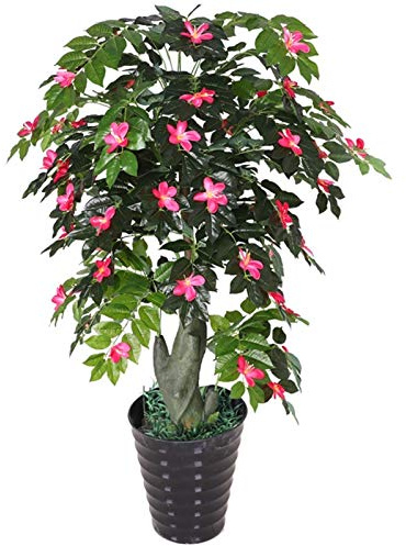 Potted Artificial Azalea Tree - Floor-to-Ceiling Indoor/Outdoor Decorative Plant for Home, Office, Restaurant - Lifelike Flowering Plant, Perfect Garden Accent