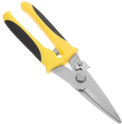 DIKACA Tijeras Cortadoras de Chapa de Acero Inoxidable de Carbono Tijeras Industriales Resistentes y Ergonómicas con Mango Antideslizante para Corte Laborioso de Metal y Alambre