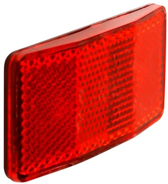 Hopzab Red Bicycle Rear Reflector, Safety Warning Reflective Disc for Bike Rear Rack, Easy-to-Install Caution Tail Light Accessory for MTB, Mountain Bikes, Pannier & Luggage Rack Cycling