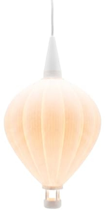 Design Lampenschirm Heißluftballon (12cm) – 3D-Druck Weiß – Passend für E10 & A1 Stern-Fassungen – Stimmungsvolle Deko für Kinderzimmer & Wohnbereich, inkl. Cover
