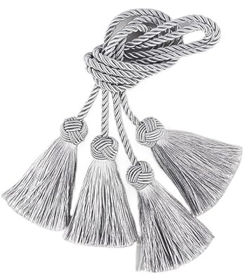 ZTUVWYACD Fermacurtaini Holdbacks, Fermatenda for Tende Poliestere Multicolor 37,5 cm 2 pz(Grey)