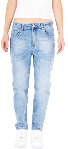 Fraternel Jeans Donna Boyfriend Baggy Used Azzuro Chiaro Taglia: M