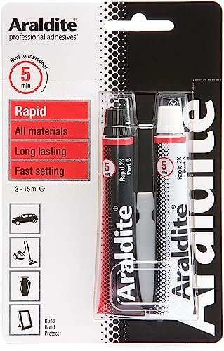 ARALDITE® TWO PART EPOXY 2 x 15ml TUBES RAPID FAST STRONG GLUE RESIN ADHESIVE