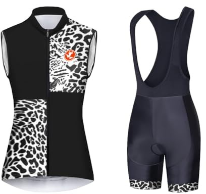 UGLY FROG Damen Fahrradtrikot Set Fahrrad Anzug Fahrradbekleidung Trikot Kurzarm + Radhose mit 3D Sitzpolster