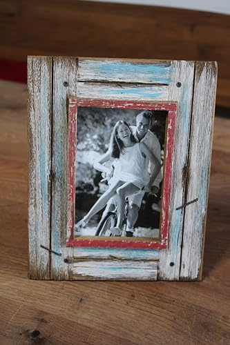 Unbekannt Fotorahmen Shabby-Chic, aus Holz, Fotogröße 10 x 15 cm, Bilderrahmen rustikal