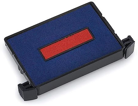 Ersatzkissen 6/4750 tinte für Selbstfärbestempel Trodat Printy 4750-6 Farben erhältlich (6/4750/2 zweifarbig Blau/rot)