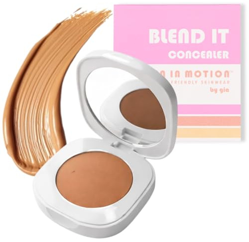 Skin in Motion | Blend It Sweatproof & Waterproof Cream Concealer | Shade: Dark | Buildable Coverage, Long-Lasting Exercise-Friendly Makeup | Under Eye & Face Concealer for Dark Circles & Blemishes