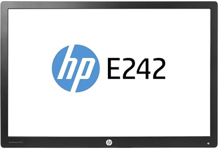 HP EliteDisplay E242 Ecran 24 pouces sans pied, FullHD 1920x1200, 16:10, 61 cm, HDMI/DisplayPort/VGA, 24 Moniteur Seul, VESA 100x100, Garantie 12 mois (Reconditionné)