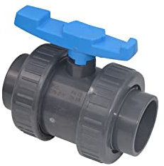 altone PVC ball valve with double-sided throw, 75 mm adhesive sleeve