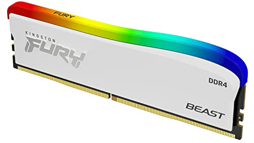 Kingston FURY Beast Bianco RGB Special Edition 16GB 3600MT/s DDR4 CL18 DIMM Memoria para Memoria per Computer Módulo Unico, KF436C18BWA/16