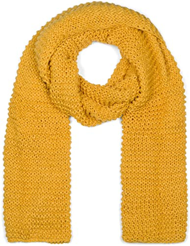 styleBREAKER Damen Strickschal Wellenmuster Lang | 43x210 cm großes Format, 2- bis 3-mal flexibel um den Hals wickelbar, elastisches Gewebe für kalte Temperaturen.