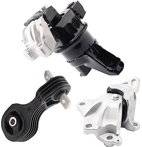 Set of 3 Engine Motor Mount & Trans Mount Compatible with 2012-2015 Honda Civic 1.8L Coupe/Sedan Replacement for A65048 A65021 A65087 50890TR0A81 50850TR6A81 50820TR0A81