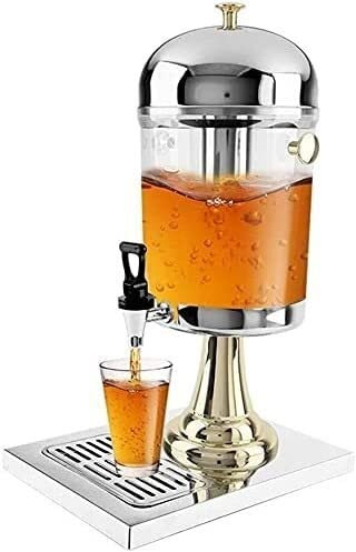 NAKEAH Dispensador de Bebidas Dispensador de Cerveza, Dispensador de Bebidas de Barril de Cerveza Máquina expendedora de Bebidas de Jugo de Acero Inoxidable Refrigerador de Bebidas 8L