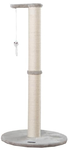 Home Deluxe - Kratzpfosten NEVA - Farbe: Grau, Maße: 101 x 49 x 49 cm, Material: Polyester, Sisal, Gestell: MDF I Katzenbaum Kratzpfosten Kratzstamm