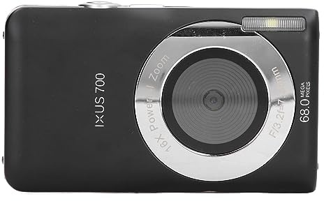 Tosuny Digitalkamera, FHD 8K 68MP Vlogging Kamera mit 2,7 HD Bildschirm, 16-facher Digitalzoom, Tragbare Videokamera für Reisen, Kompakte Point and Shoot Kamera für Anfänger in Schwarz