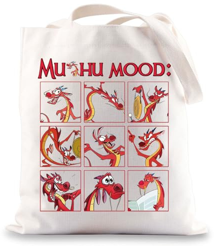 BWWKTOP Mushu Dragon Tote Bag Mu Lan Mushu Fans Geschenke Mushu Schultertasche Mushu Merchandise (Mushu Mood BL)