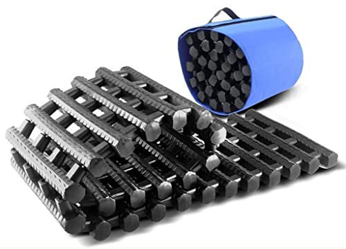 QUNINE Tragbare Reifen-Traktionsmatten – Räder von LKWs in Schnee, EIS, Schlamm und Sand, Fahrzeug-Reifengriff-Wiederherstellungs-Off-Road-Traktionsmatte, 60/80/100 cm (Größe: 100 cm) (100 cm)