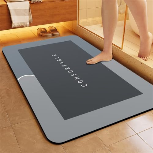 Badezimmerteppich, Badematte, Badteppich, Badvorleger, Badematte Rutschfest, Duschvorleger, Badteppich Rutschfest Waschbar, Badematten, Teppich Badezimmer, Bathroom Mat, Bad Teppich Garden100x150cm