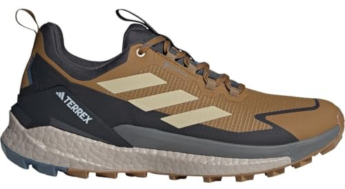 Adidas Mens Terrex Free Hiker 2.0 Goretex Low Top Hiking Shoes Bronze Strata/Savannah/Carbon 11 Medium