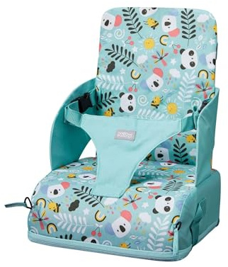 Nuby Travel Booster Seat – Compact and Foldable | Baby Sit Up Seat | Weaning Toddler Chair | Suitable for Ages 6 Months Plus (Panda)
