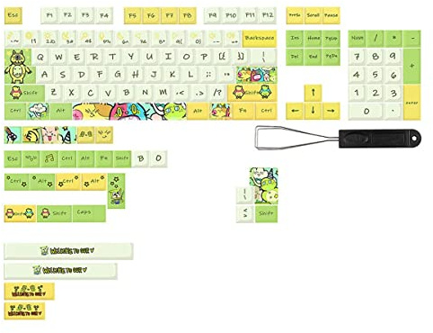 iFutniew 135 Tasten 7U Space Bar Split Space Bar Cap Five-Side Sublimation Keycap for Mechanical Keyboard Keycap