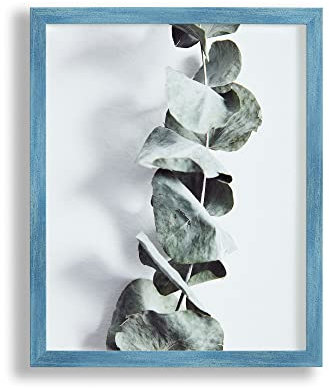 VO design Finn Premium Bilderrahmen Posterrahmen 30x90 cm Hellblau Gewischt 90x30 cm mit weisser Rückwand und klarem Acrylglas