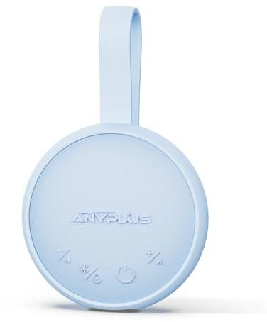 ANYPLUS Macchina Rumore Bianco Portatile per Dormire - 24 Suoni Rilassanti, Bluetooth 5.1, Alimentazione a Batteria, 3 Timer, Memoria Funzionalità - Per Adulti, Bambini, Casa, Ufficio, Viaggio (Blu）