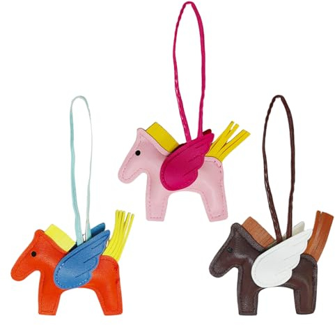 3 Stück Cartoon Horse Anhänger, Pu -Eranhänger, Niedliche Dekoration, Können Für Taschen Und Schlüssel Verwendet Werden.