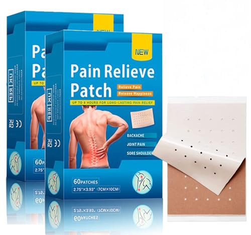 Pain Patches Heat Patches Larger Size 120 PCS, Pain Plaster 12 Hours Long-Lasting for Back Knee Joint Muscle Neck Shoulder Pain, 7 * 10cm