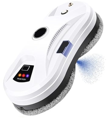 Robot limpiacristales automático, aspiradora eléctrica de gran succión de 5600 PA con control remoto anticaídas múltiples modos(Model2)