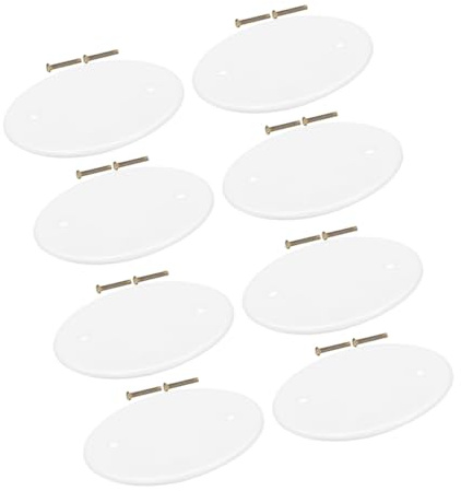 Mikikit Lot de 8 Plaques de Recouvrement Rondes pour Luminaire Encastré, Cache-trou de Plafond en Pp Blanc, Installation Facile, Maison et Bureau