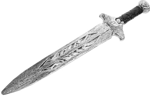 Ipetboom Espada De Utilería Portátil Ancha De Plástico Resistente Al Desgaste, Accesorio De Cosplay para Adultos y Niños, Juguete Ligero para Fiestas y Disfraces, Diseño Vintage De Tamaño Moderado