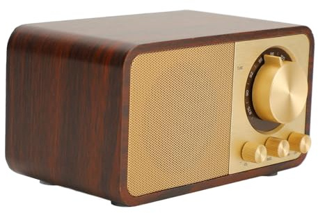 SUNGOOYUE Altavoz de Madera Vintage Altavoz Inalámbrico de Madera Retro Portátil para Cafeterías Restaurantes Dormitorios [Sonido Claro]