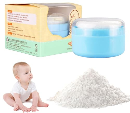 Puderbehälter – Puderbehälter für Babys mit Staubhalter | Talkum-Aufbewahrungsbox für | frei für Talkbad, Pflegezubehör, Badezimmeraufbewahrung