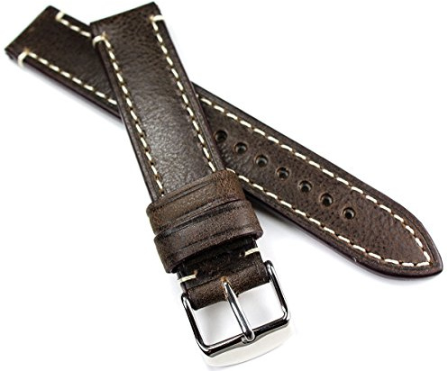 Sulla RIOS1931 CT Vintage Leder-Uhrenarmband aus echtem Rindsleder