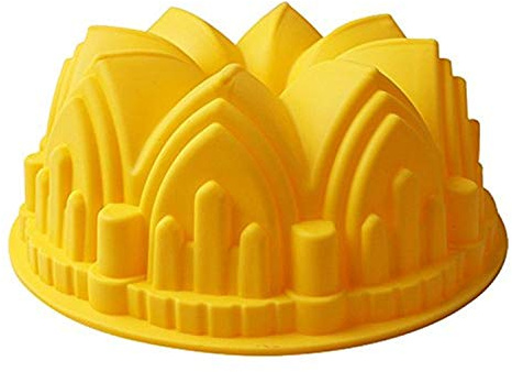 MKNzone 1 pc 1 Cavities Silicone Mould for Chocolate, Jelly and Candy etc. - Single Castle Large Crown, Random Colour Delivery(22 X 22 X 8.5 cm)