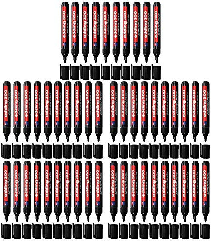 edding Permanent-Marker 300 schwarz (50 Stück)
