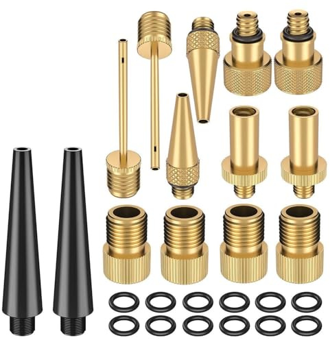 aoory 26 Stück Fahrradventil Adapter Av Dv Sv Fahrrad Ventiladapter Zubehör Fahrradpumpe Adapter Set Mit Französisches Ventil Sclaverandventil