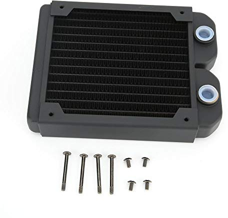 Kupfer Kühler 120mm, 14 Röhren Wasserkühlung Kühler CPU Kühler, schnelle Wärmeableitung Wärmetauscher Kühlkörper für PC Computer - Schwarz