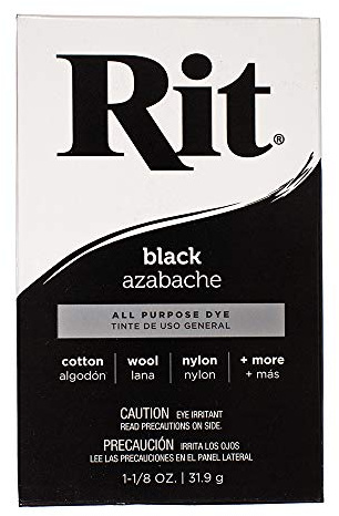 All Purpose Concentrated Rit Dye Powder Single Pack for Clothing, Décor, and Crafts – Black