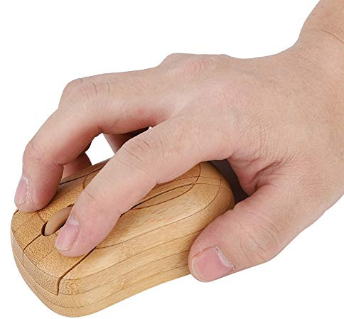 Topiky Drahtlose Maus, USB 2,4 GHz Drahtlose optische Mäuse DPI1600Absorbieren Sie Schweiß wasserdichte Bambus-Maus, für PC, Laptop, Notebook, Computer, Tablet