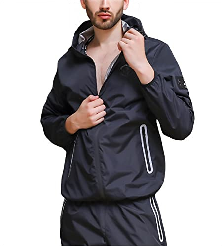 PRMDDP Tute Dimagranti Sauna Suit Uomo Perdita di Peso Durevole Tute da Allenamento (Color : Gray, Size : 6XL)