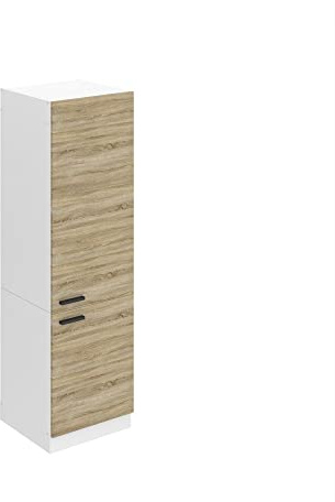 BELINI Colonne pour Réfrigérateur Encastrable SSL60 I Armoire de Cuisine Avec 2 Portes I Meuble - Taille: 57,6 x 60 x 204 cm I Armoire de Rangement - Couleur: Chêne Sonoma
