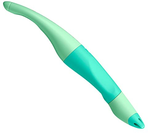 STABILO - Ergonomischer Tintenroller für Linkshänder - EASYoriginal Pastel in Hauch von Minzgrün - Einzelstift - Schreibfarbe blau (löschbar) - inklusive Patrone