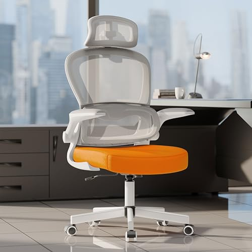 Blisswood Executive Office Chair with Lumbar Support High Back Ergonomic Computer Desk Chair Adjustable Height and Flip Up Armrest, Tilt Function, 360° Swivel for Home Office Study
