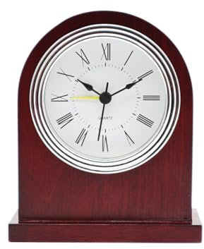 JAWSEU Sveglia da Comodino Analogica, Orologio da Tavolo in Legno Sveglia senza Ticchettio Sveglia Silenziosa Vintage con Funzione Snooze Sveglia da Comodino Scrivania Vintage a Batteria in Legno