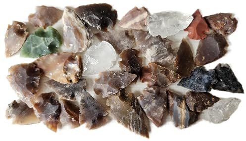 Generisch Dreißig kleine Pfeilspitzen 2,5 bis 3,5cm Steinzeit Nachbau